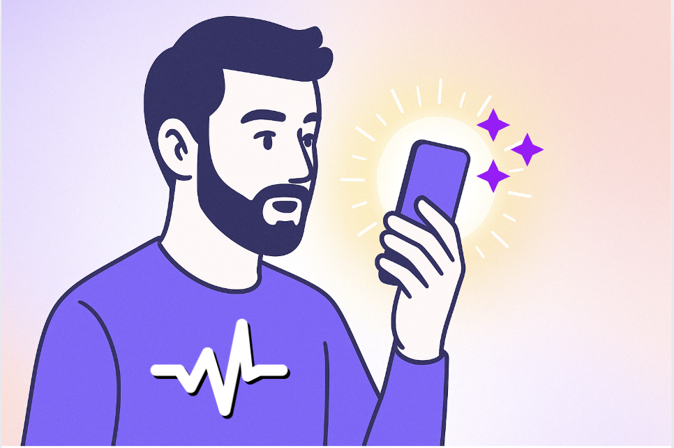 Person using Voice2Note app